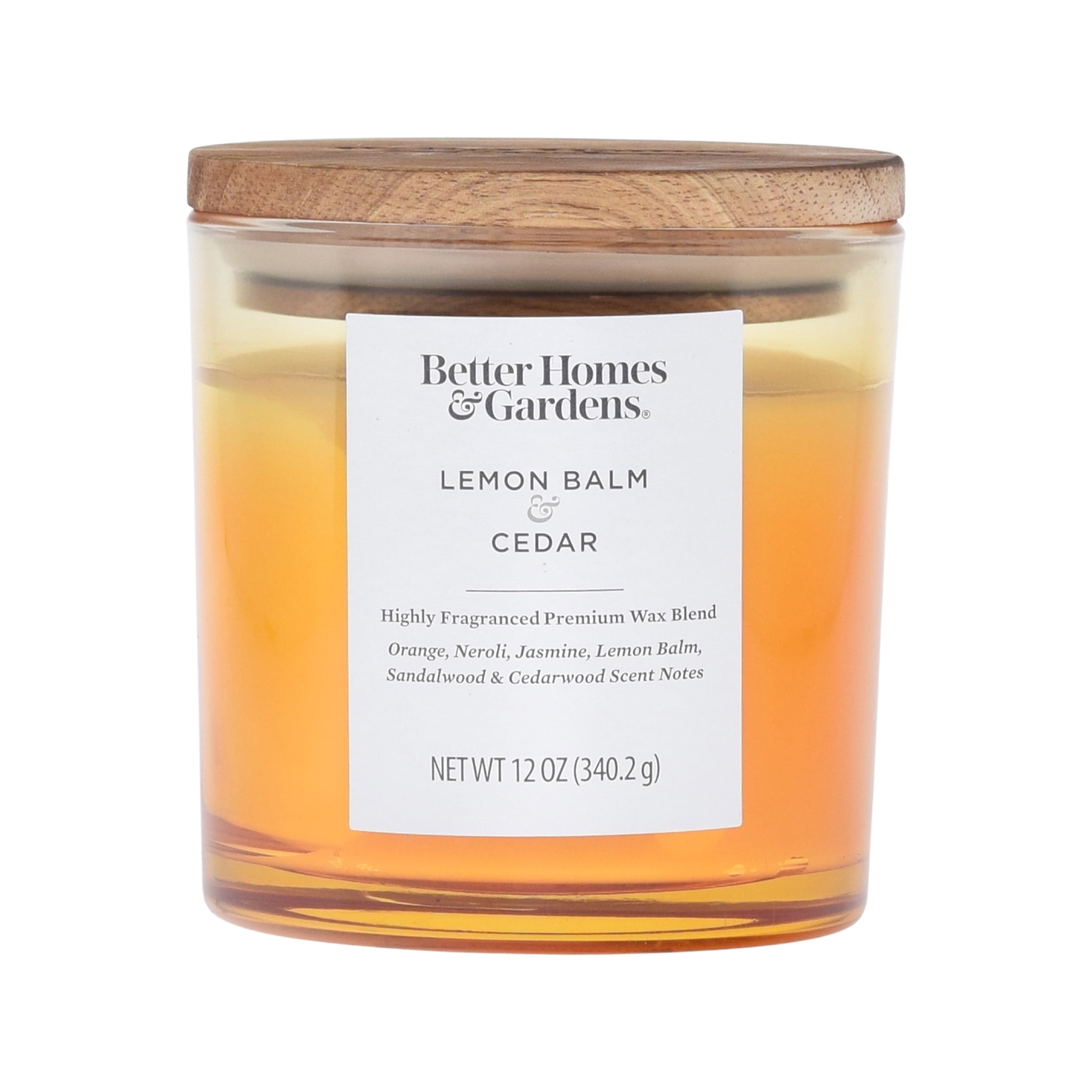 Lemon Balm and Cedar Yellow Ombre Jar Candle