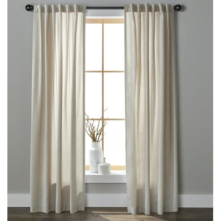 Better Homes & Gardens Light Filtering Chenille Curtain, Papyrus Beige, 54x95