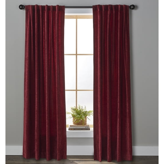 Better Homes & Gardens Light Filtering Chenille Curtain Panel, 1-Piece, Heritage Russet, 54" W x 108" L