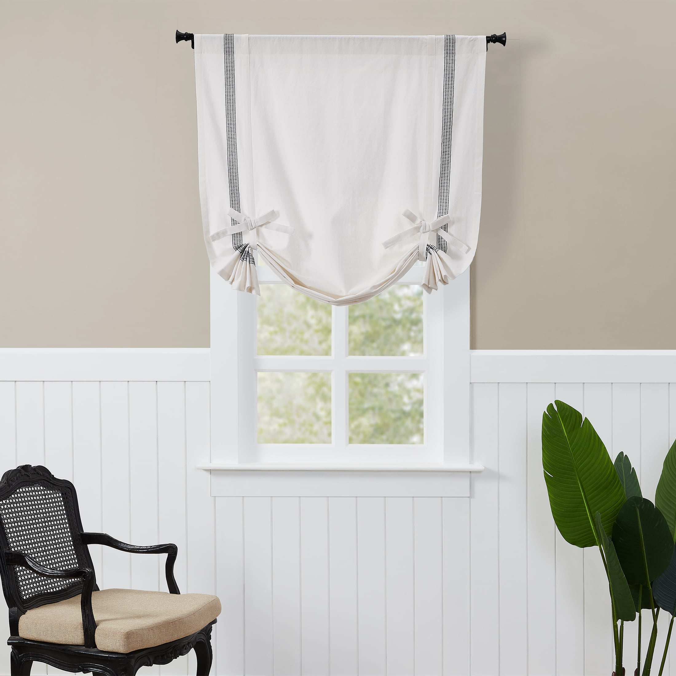 Better Homes & Gardens Light Filtering Cotton Balloon Shade, Ivory, 42 in x 63 in