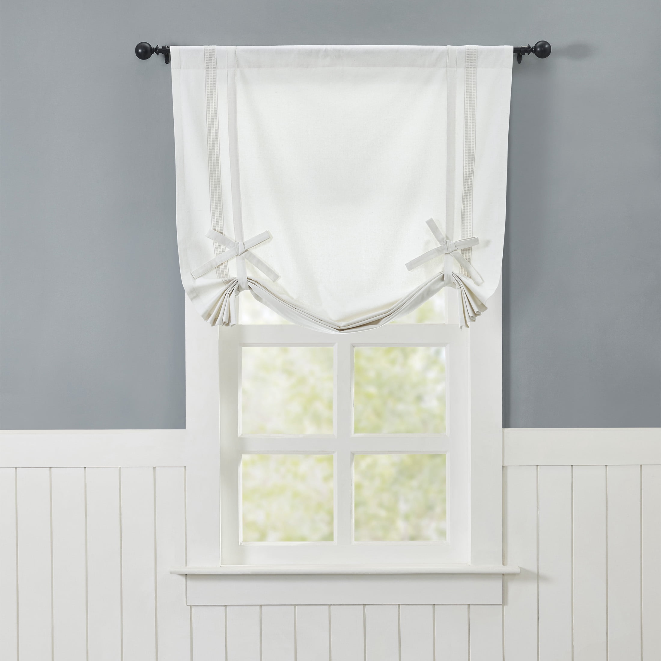 Better Homes & Gardens Light Filtering Cotton Balloon Shade, Vanilla, 42" W x 63" L