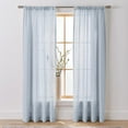 thumbnail image 1 of Better Homes & Gardens Light Filtering Linen Blend Rod Pocket Curtain, Single Panel, Blue Water, 50" W x 84" L, 1 of 6