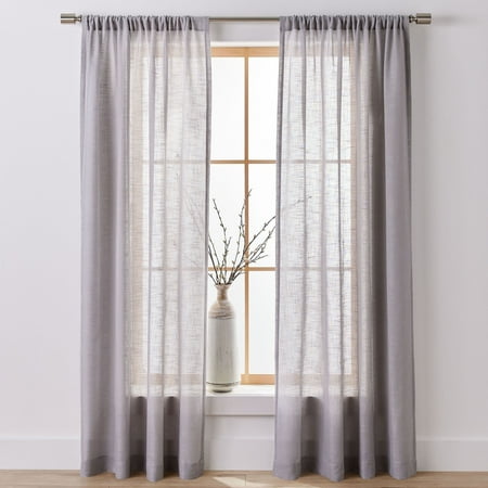 Better Homes & Gardens Light Filtering Linen Blend Rod Pocket Curtain, Single Panel, Soft Silver, 50" W x 84" L price history and forecast - Better Homes & Gardens BH14740103170A0