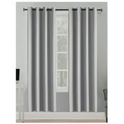 Better Homes & Gardens Solid Herringbone Blackout Curtain Panel, 1 Panel, Silver, 50 in W x 95 in L