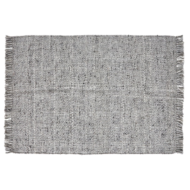 Better Homes & Gardens Light Grey Handwoven Plaid Wool Scatter