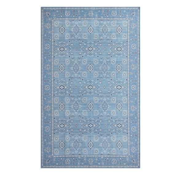 Better Homes & Gardens Blue Lillian Dainty Persian Area Rug, 5'x8'