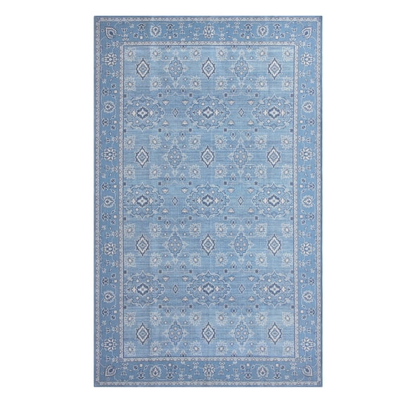 Better Homes & Gardens Blue Lillian Dainty Persian Area Rug, 5'x8'