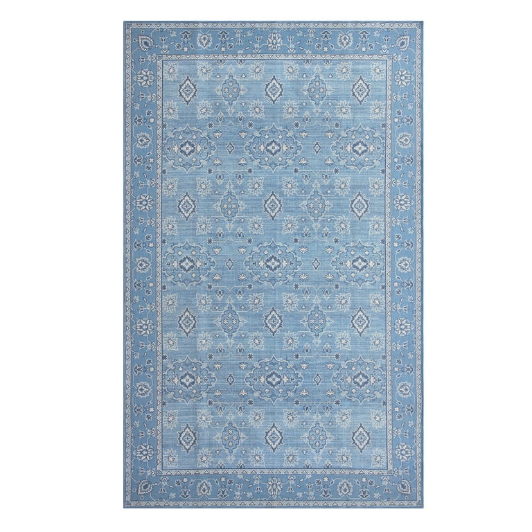 Better Homes & Gardens Blue Lillian Dainty Persian Area Rug, 5'x8