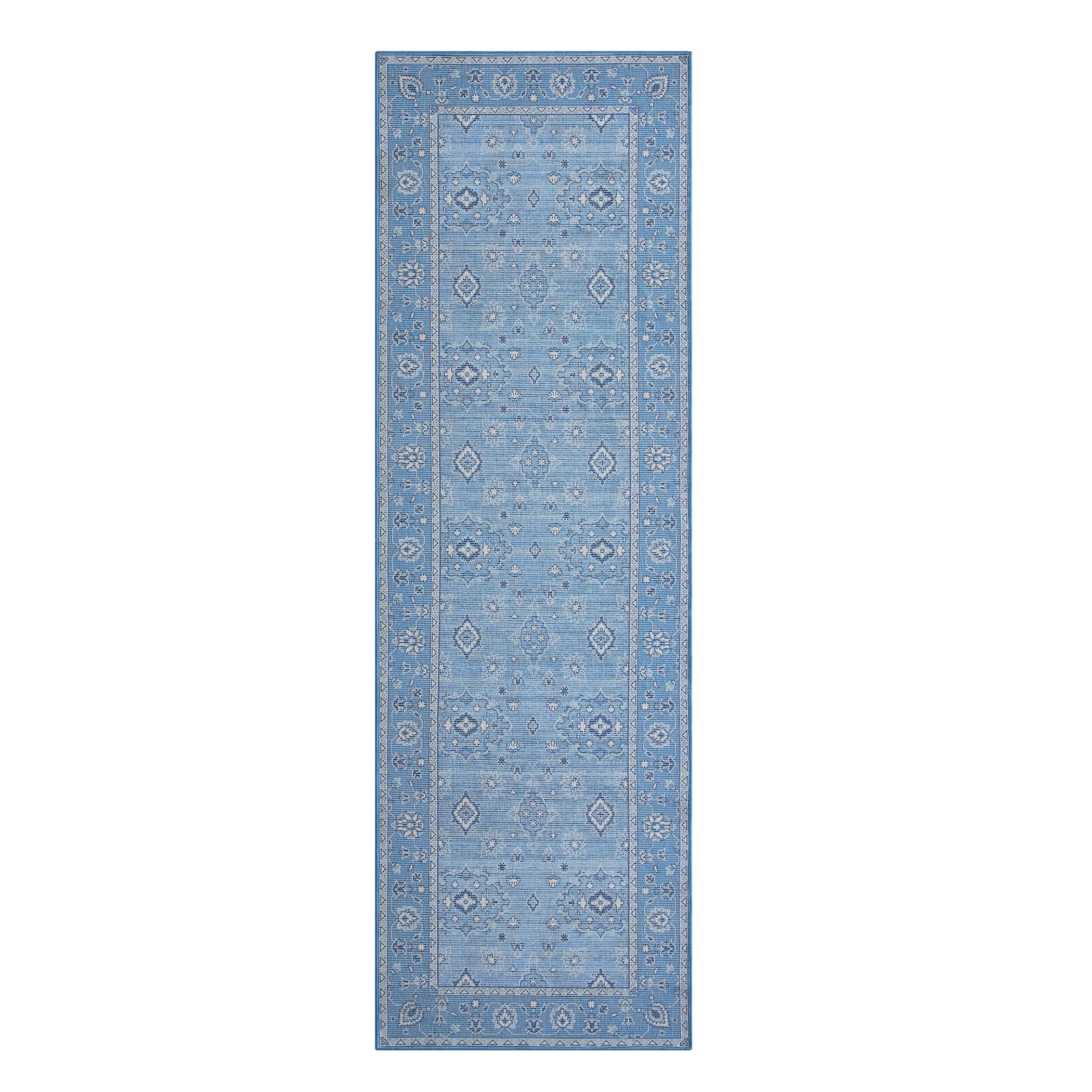 Better Homes & Gardens Blue Lillian Dainty Persian Runner Rug, 2'6"x7'