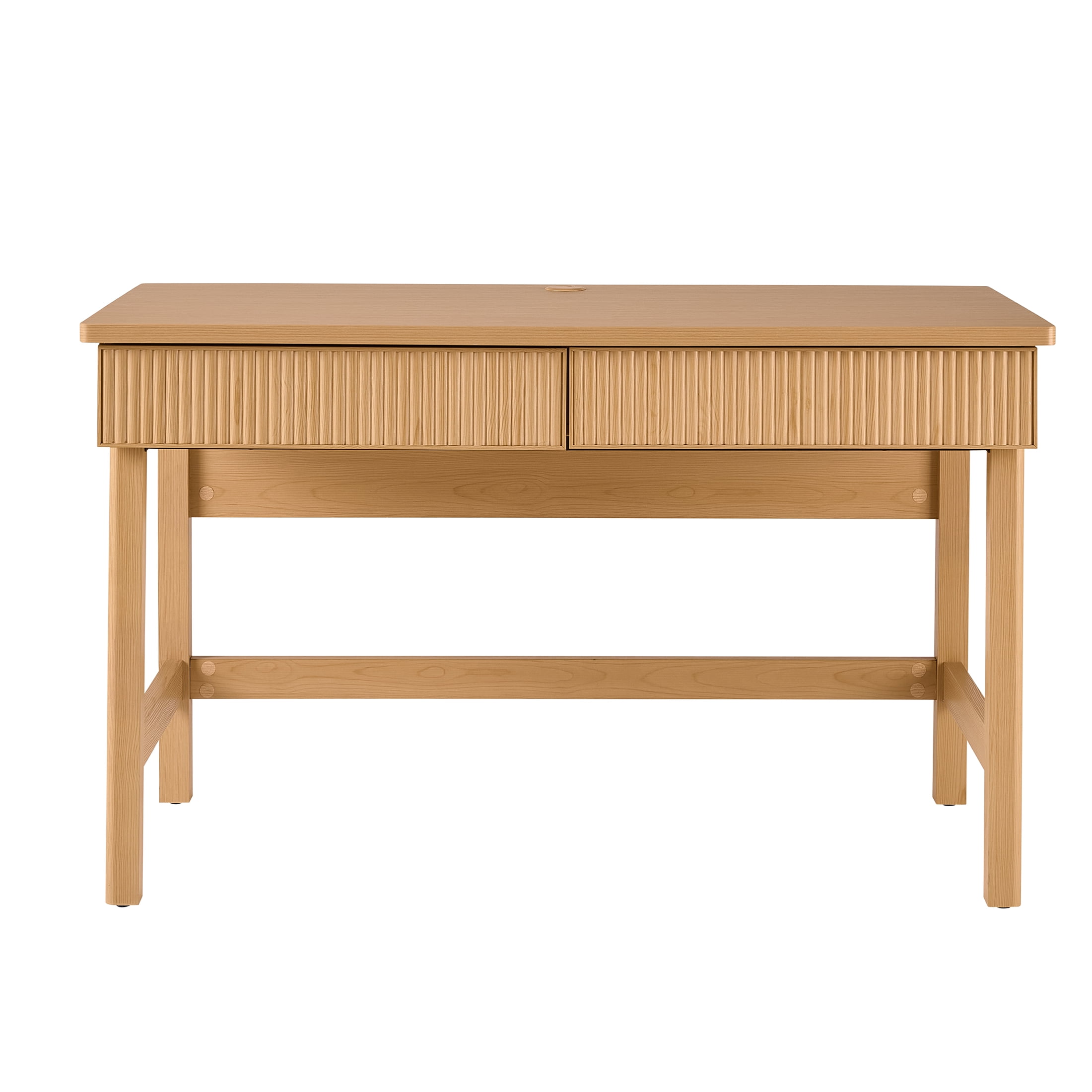 Better Homes & Gardens Lillian Fluted Desk, Natural Pine Finish