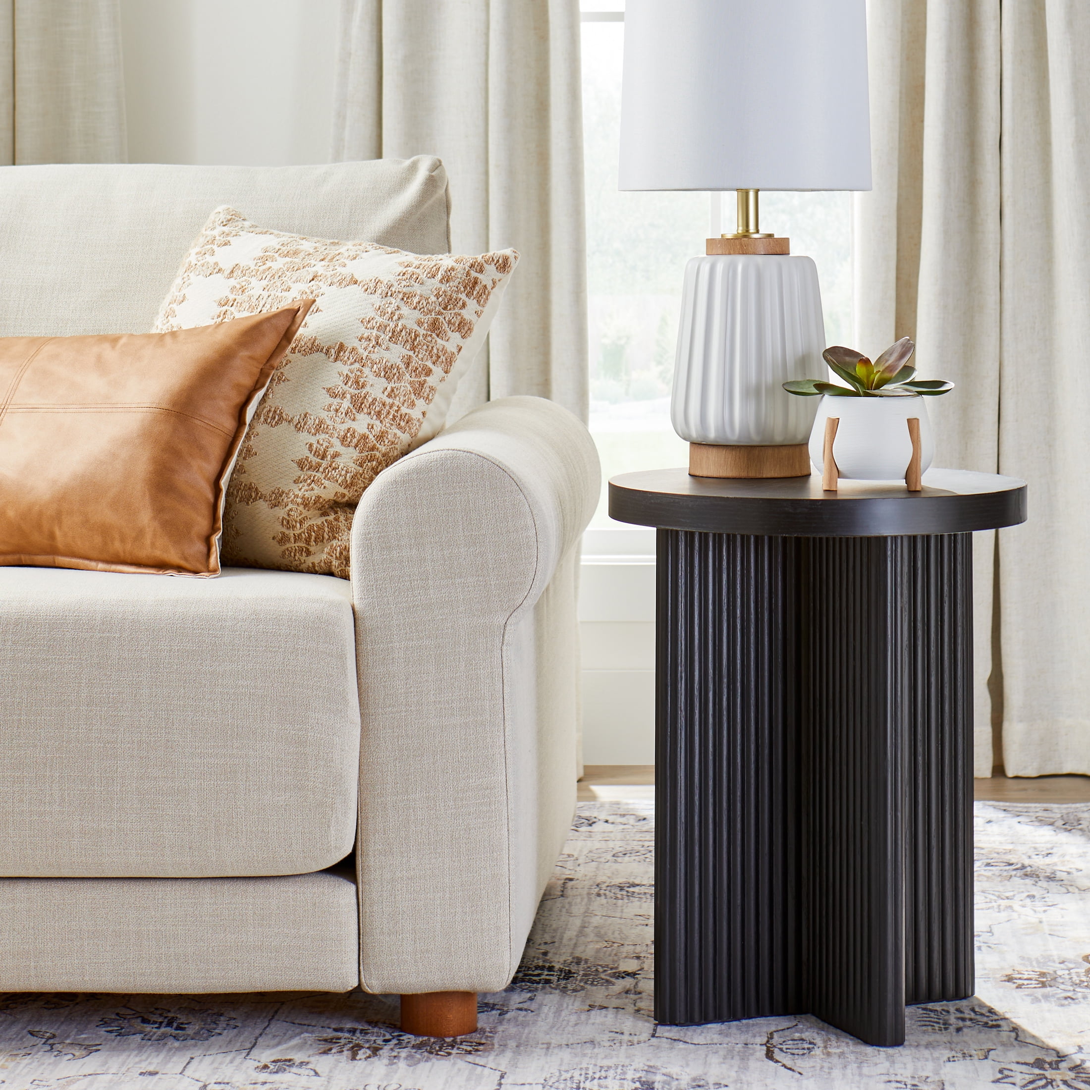 Fluted side table west elm top