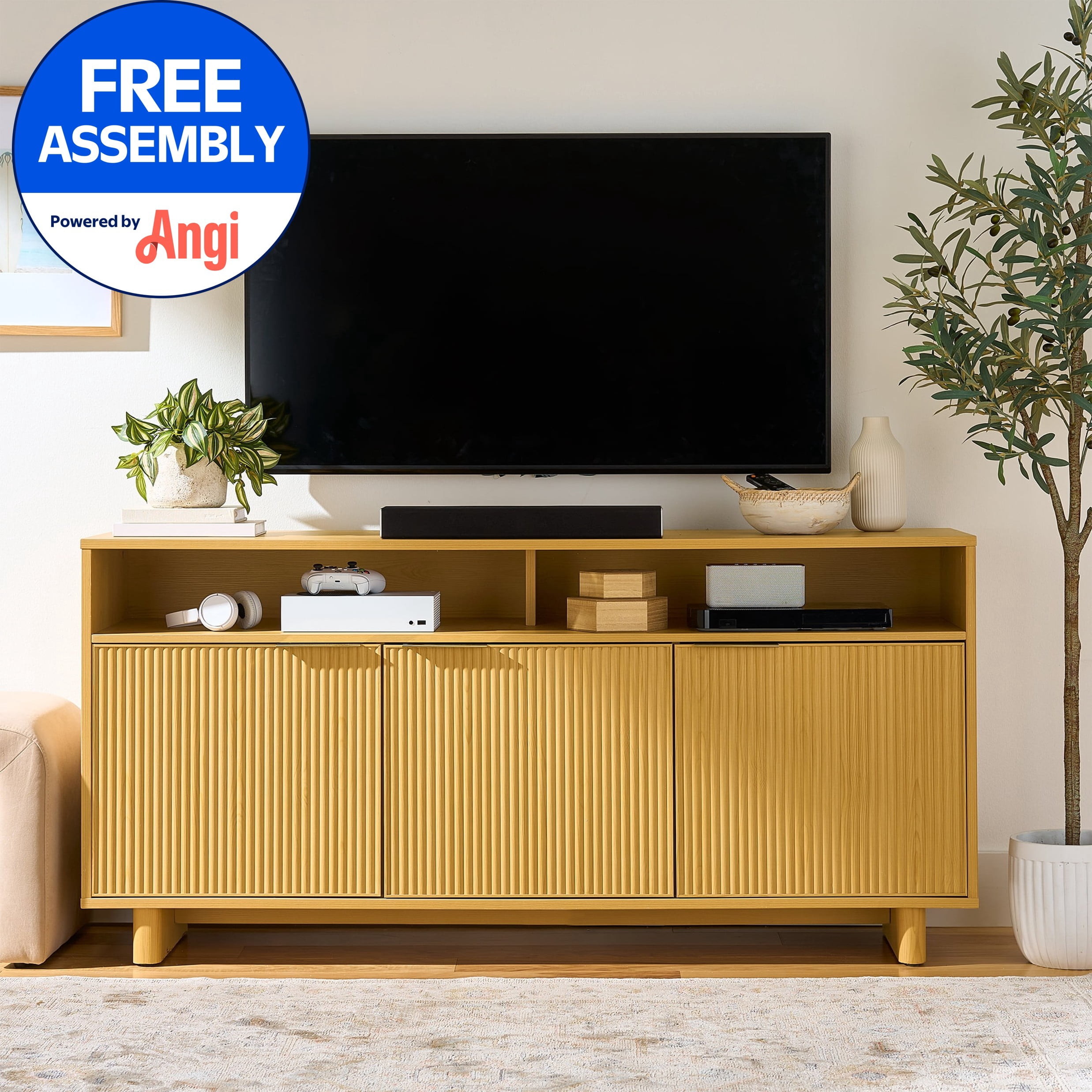 Better Homes & Gardens Lillian Fluted TV Stand for TVs up to 70
