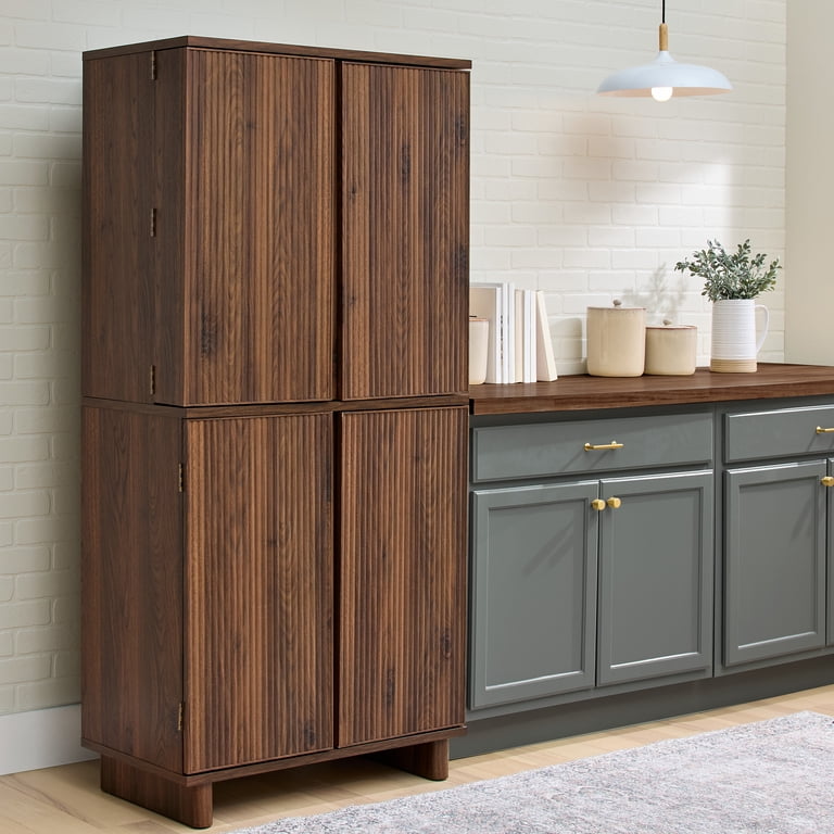 Better Homes & Gardens Lillian Storage Pantry, Walnut - Walmart.com