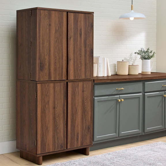 Better Homes & Gardens Lillian Storage Pantry, Walnut