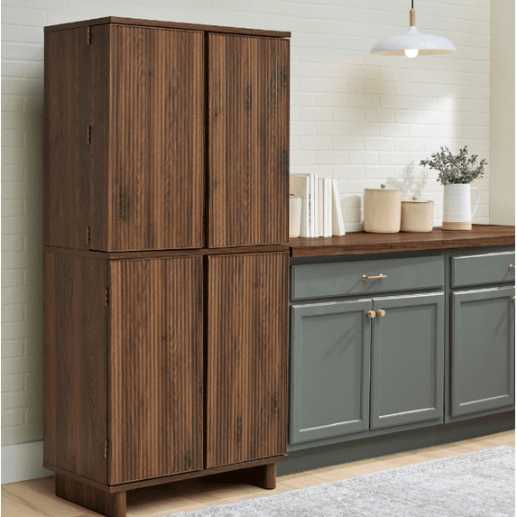 Better Homes & Gardens Lillian Storage Pantry, Walnut