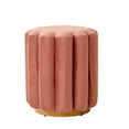thumbnail image 1 of Better Homes & Gardens Lillian Velvet Tufted Ottoman, Rose, 1 of 4