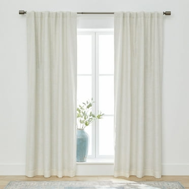 Better Homes & Gardens Linen Blend Curtain, Single Panel, Vanilla Dream, 50" W x 84" L