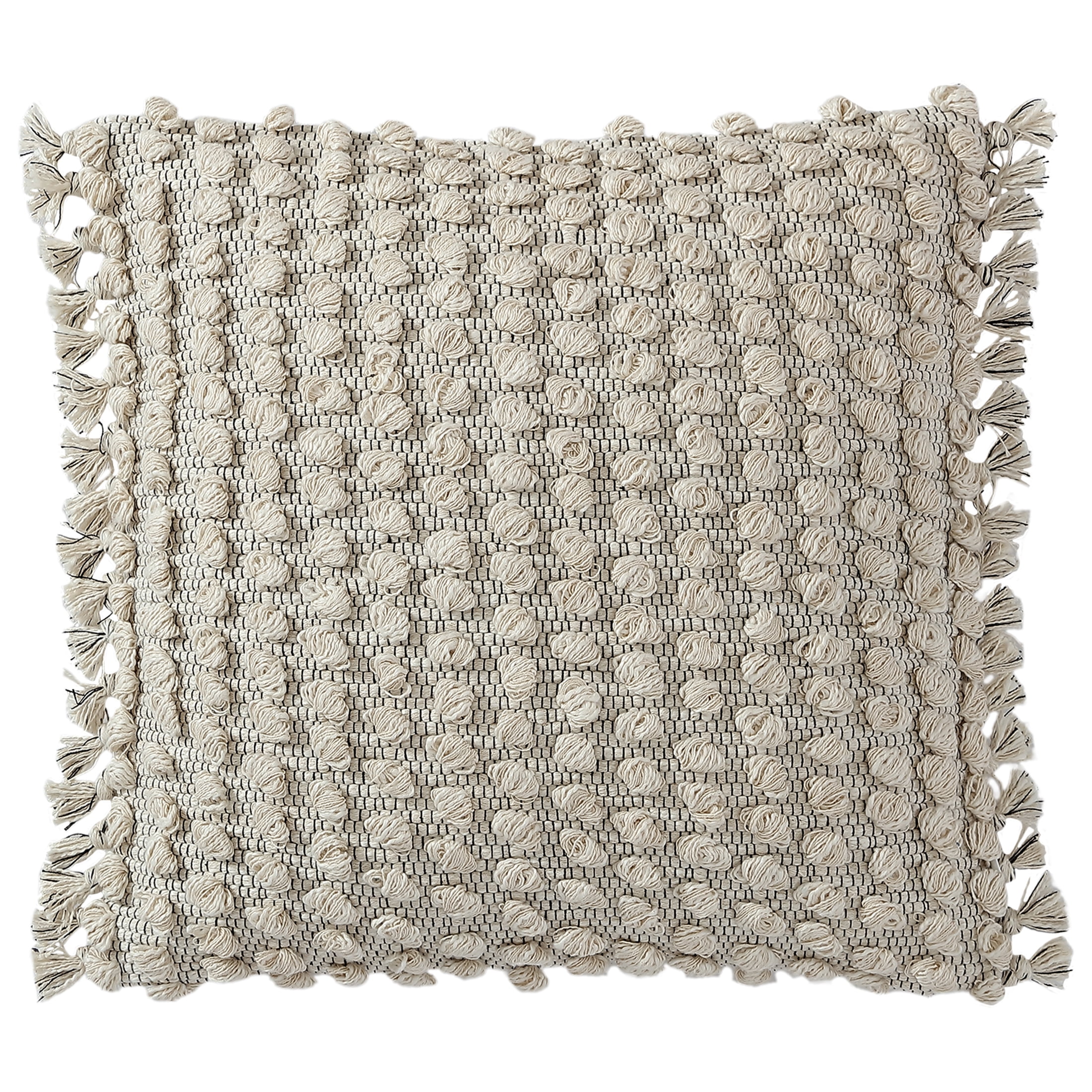 Better Homes & Gardens, Neutral Textured Decorative Pillow, Square, 20 x  20, 1 Piece 