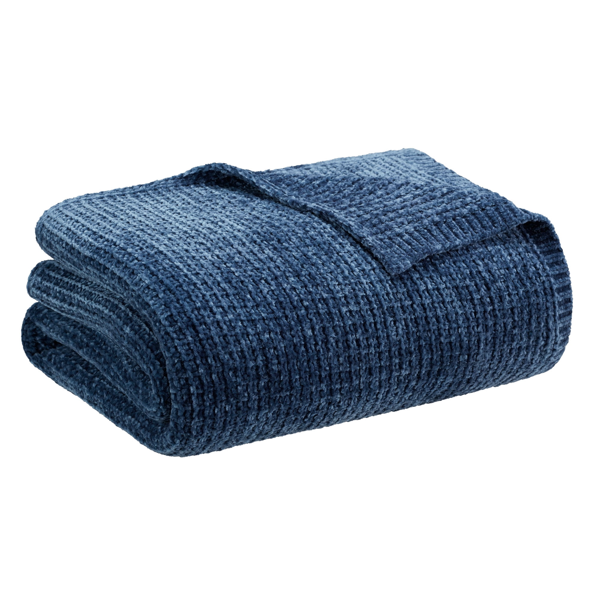 Better Homes & Gardens Luxe Chenille Throw, 100% Polyester, Machine  Washable, 50” x 72”, Blue 
