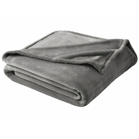 Better Homes & Gardens Luxury Velvet Plush Blanket, Dark Grey, Full/Queen, Adult/Teen