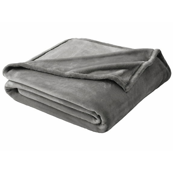 Better Homes & Gardens Luxury Velvet Plush Blanket, Dark Grey, King, Adult/Teen