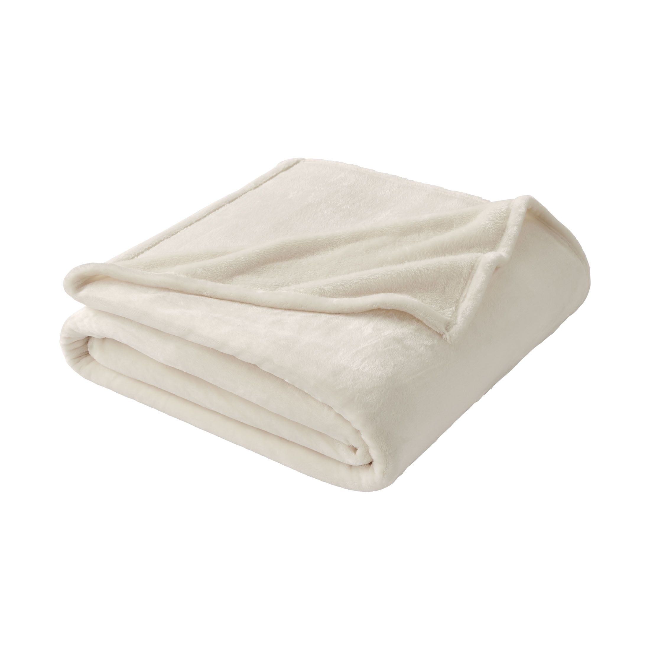 Better Homes & Gardens Luxury Velvet Plush Blanket, Ivory, King