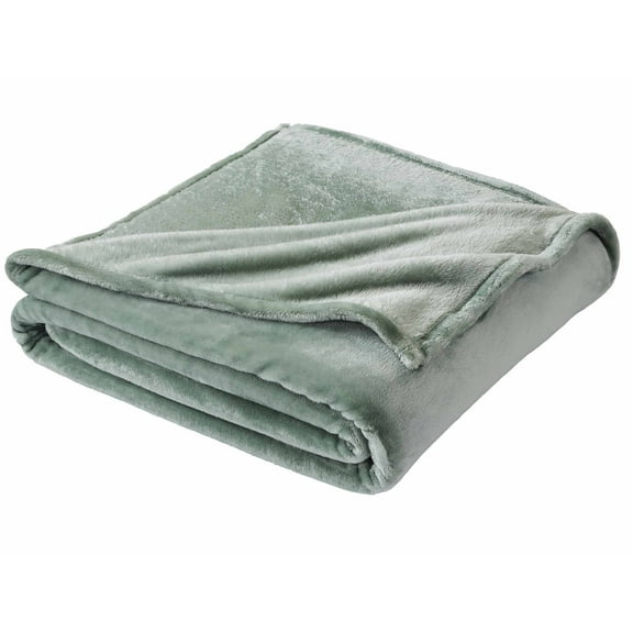 Better Homes & Gardens Luxury Velvet Plush Blanket, Soft Green, Full/Queen