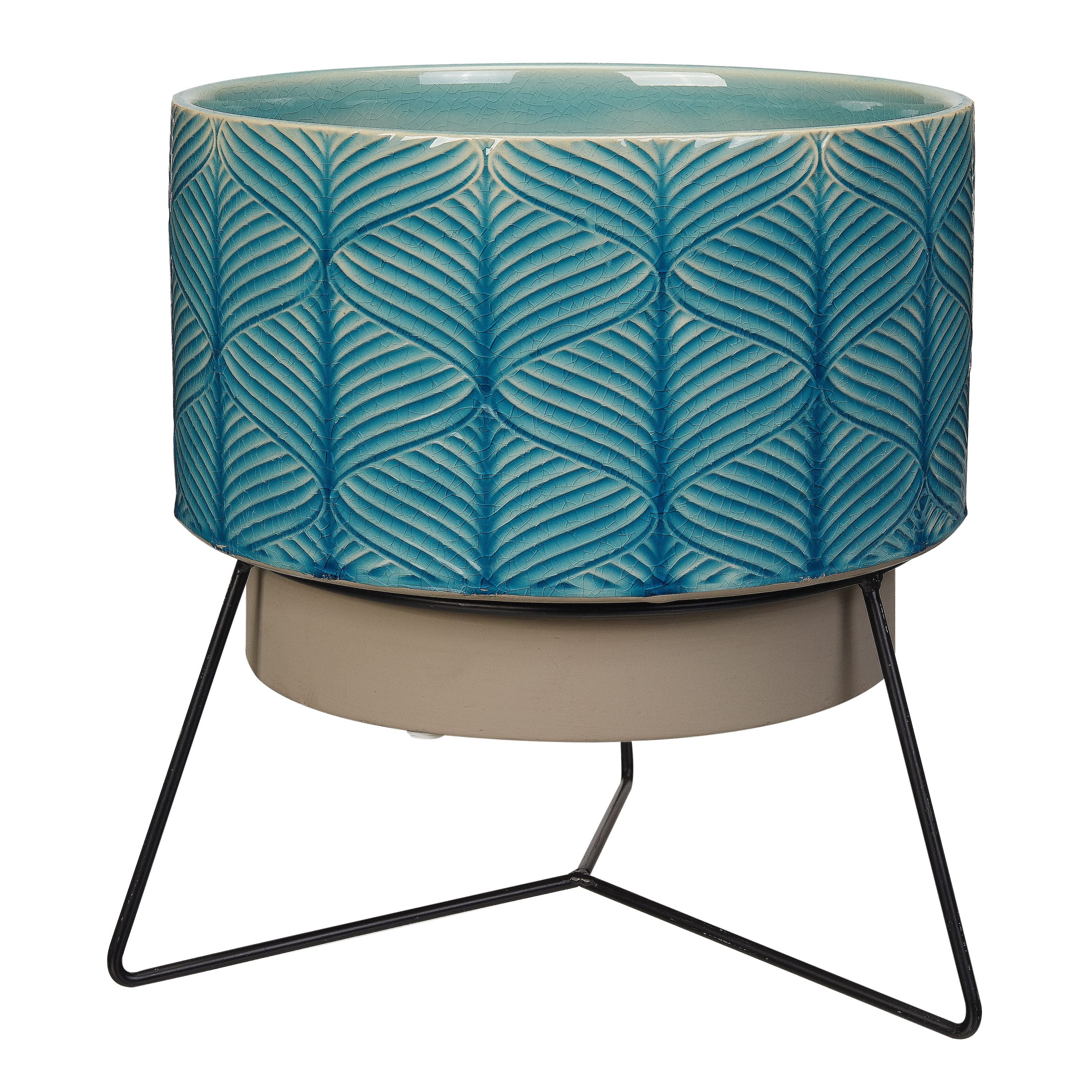 Better Homes & Gardens Marina Ceramic Pot with Stand Better Homes & Gardens Marina Ceramic Pot with Stand