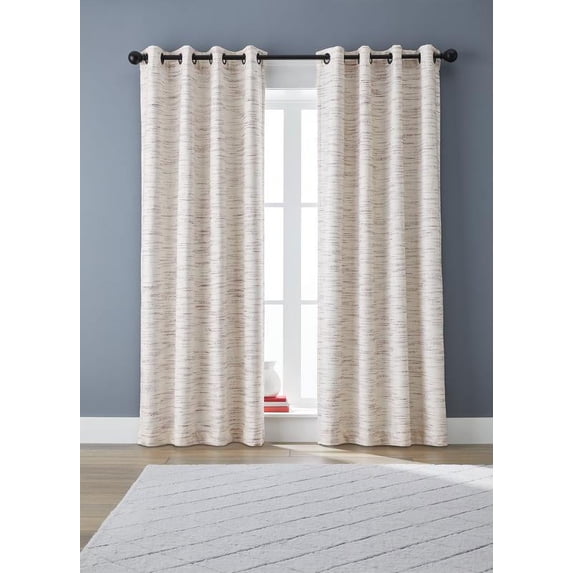 Better Homes & Gardens, Maroon Stripe Blackout Curtain Panel, 53" x 95", 1 Pack