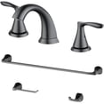 thumbnail interactive-video image 1 of Better Homes & Gardens Matte Black Bathroom Fixture Bundle – Modern Faucet & Bath Hardware Set, 1 of 7