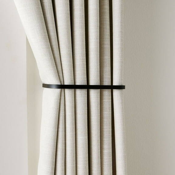 Better Homes & Gardens Matte Black Curtain Holdbacks, Set of Two