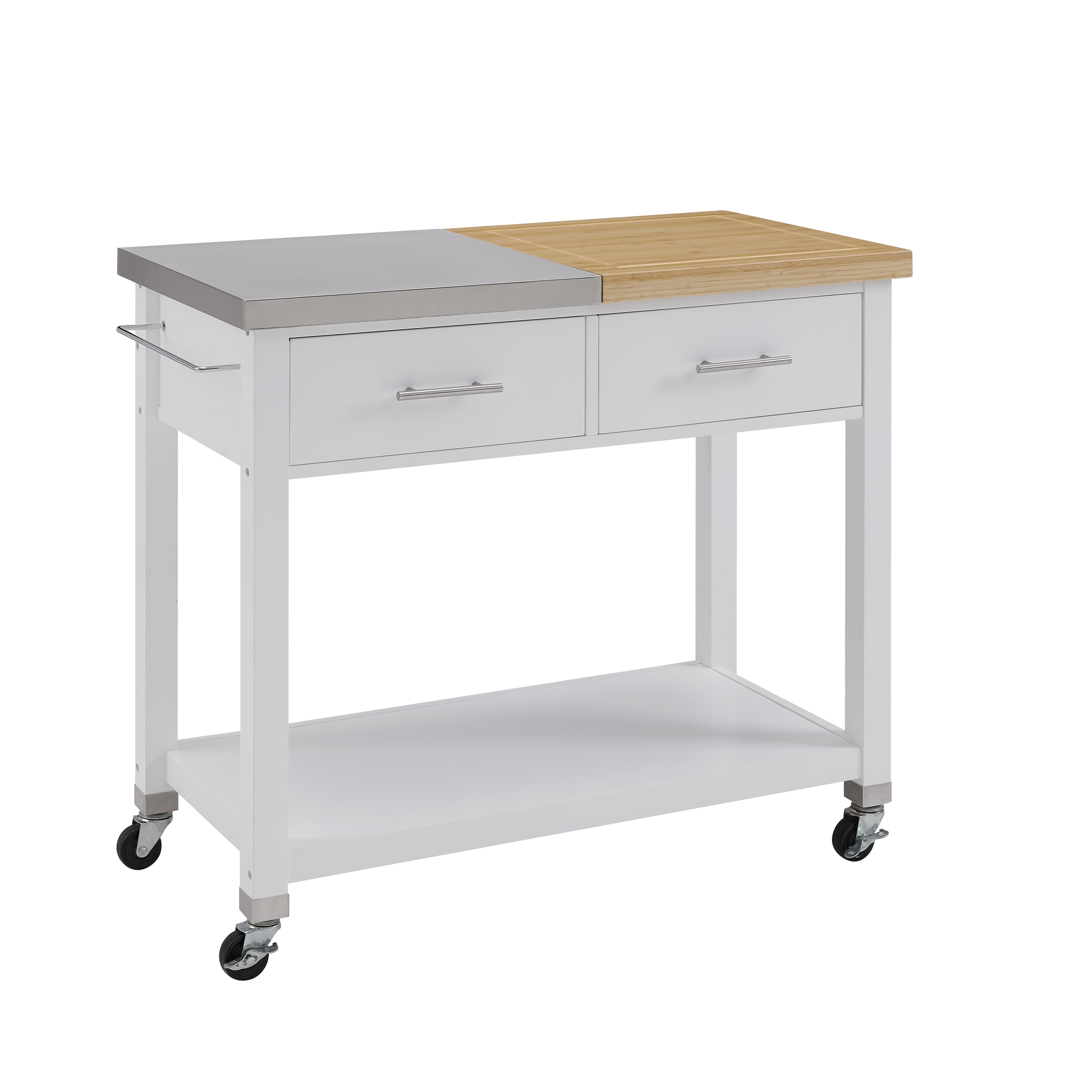 Better Homes & Gardens Maxwell Kitchen Cart, White/Brown - image 1 of 11