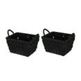 thumbnail image 1 of Better Homes & Gardens Medium Black Woven Rope Decorative Storage Basket, 2 Pack, 1 of 14