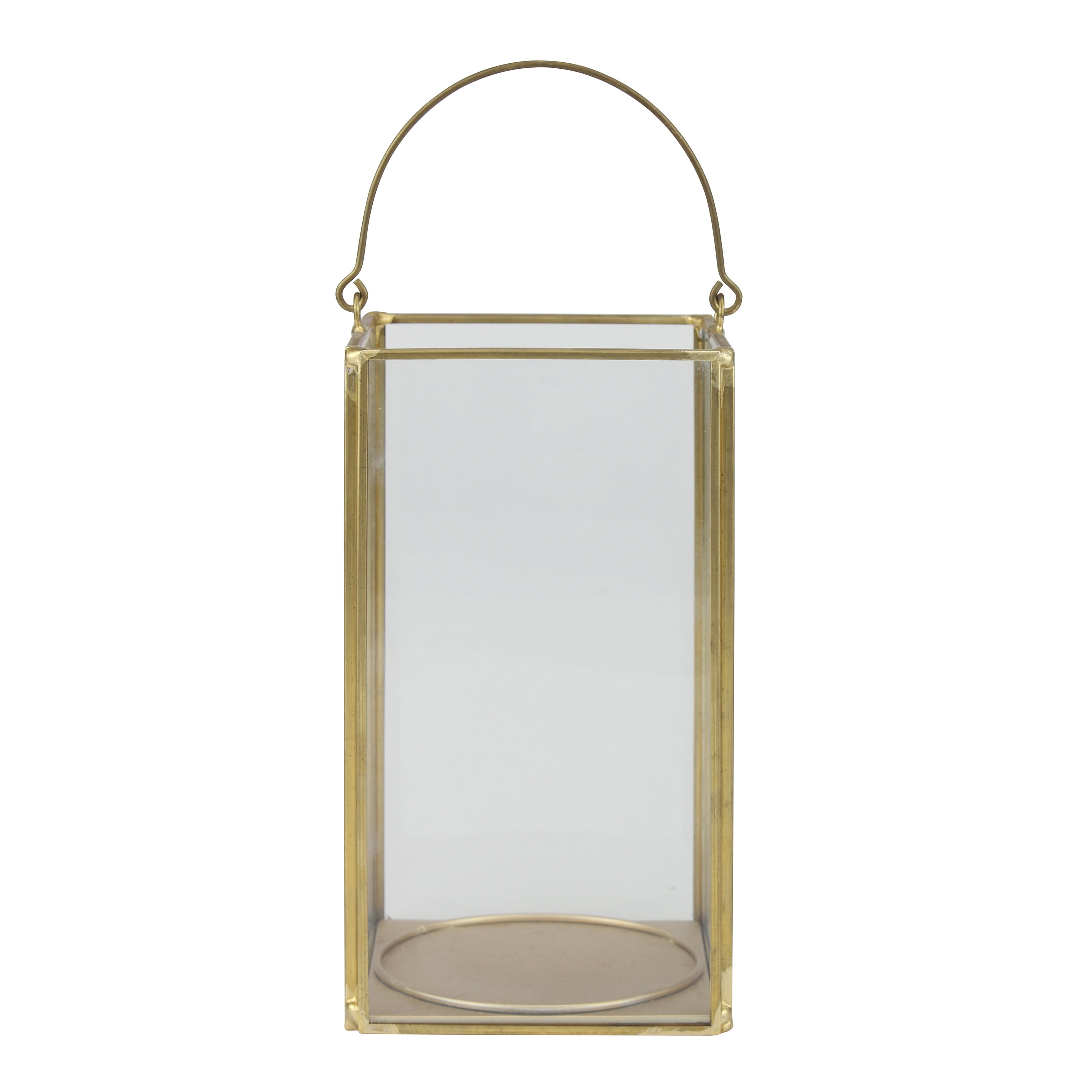 Better Homes & Gardens Medium Decorative Gold Metal Lantern, Candle