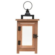 Better Homes & Gardens Medium Decorative Wood and Metal Lantern Candle Holder, Brown