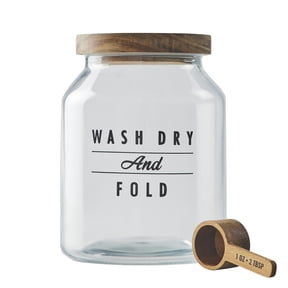 Better Homes & Gardens Medium Glass Laundry Detergent Container with Scoop