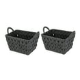thumbnail image 1 of Better Homes & Gardens Medium Grey Woven Rope Decorative Storage Basket, 2 Pack, 1 of 14