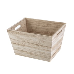 Better Homes & Gardens Medium Rectangular Decorative Wood Storage Bin, 13 in x 10 in x 8 in