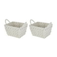 thumbnail image 1 of Better Homes & Gardens Medium White Woven Rope Decorative Storage Basket, 2 Pack, 1 of 12