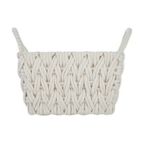 Better Homes & Gardens Medium White Woven Rope Decorative Storage Basket