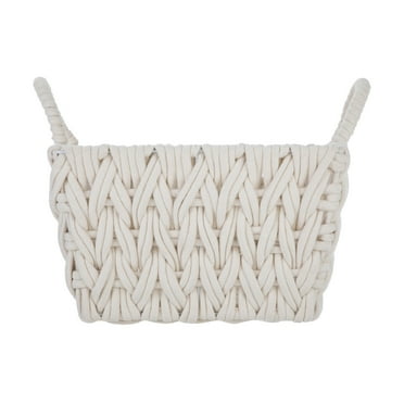 Better Homes & Gardens Medium White Woven Rope Decorative Storage Basket