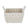 thumbnail image 1 of Better Homes & Gardens Medium White Woven Rope Decorative Storage Basket with Handles, 14.3 in x 11 in x 9 in, 1 of 14