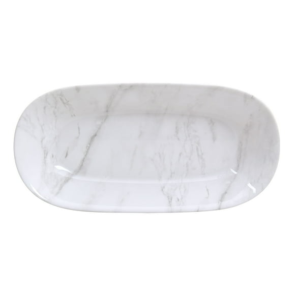 Better Homes & Gardens Melamine Marble Print Oval Serve Bowl, 3-Quart