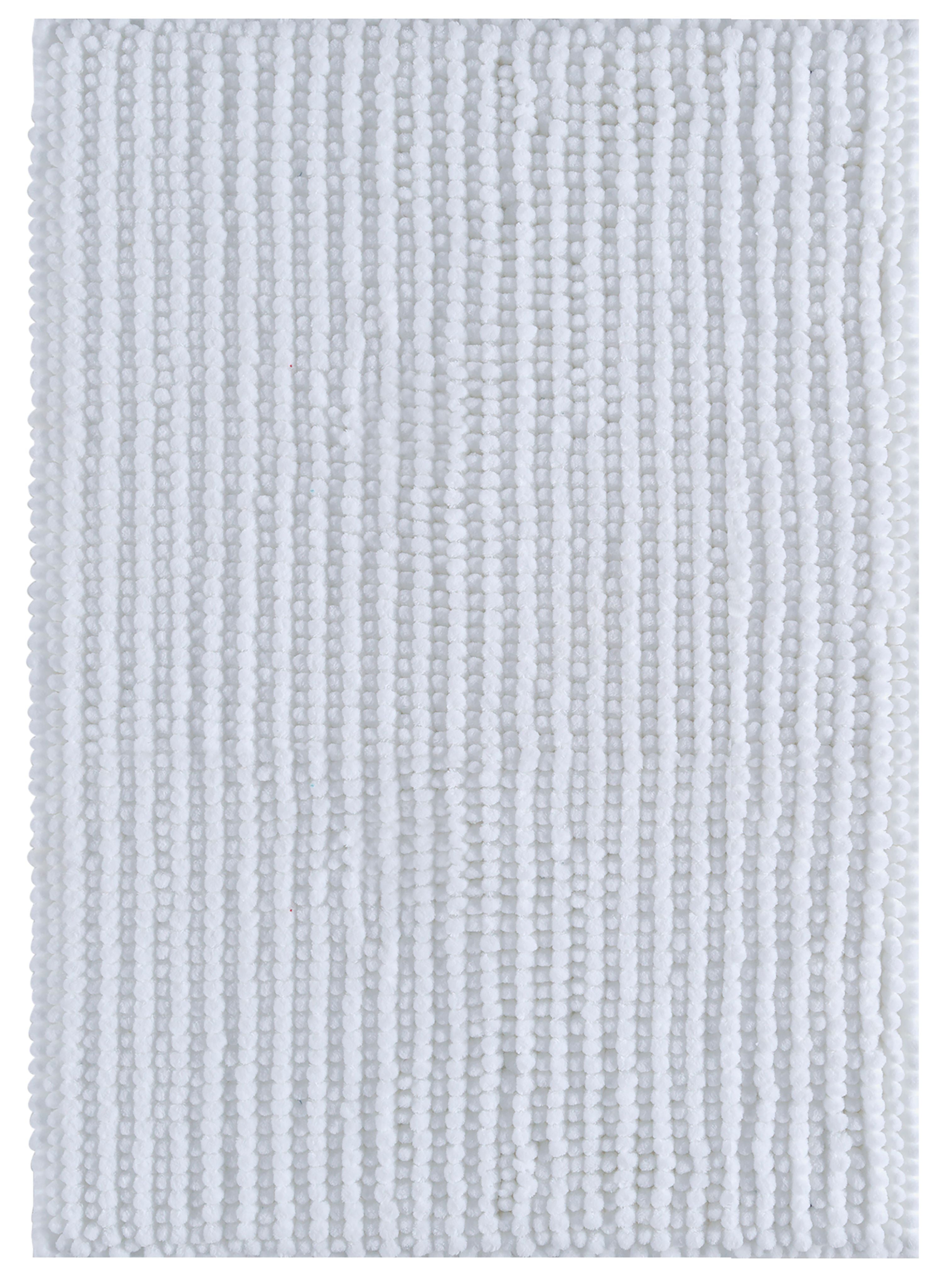 Better Homes & Gardens Memory Foam Noodle Bath Mat, Artic White, 24" x 40"