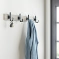 thumbnail image 1 of Better Homes & Gardens Miller 27" Wall Mounted Hook Rack, 4 Hooks, Rustic Gray & Matte Black, 1 of 6