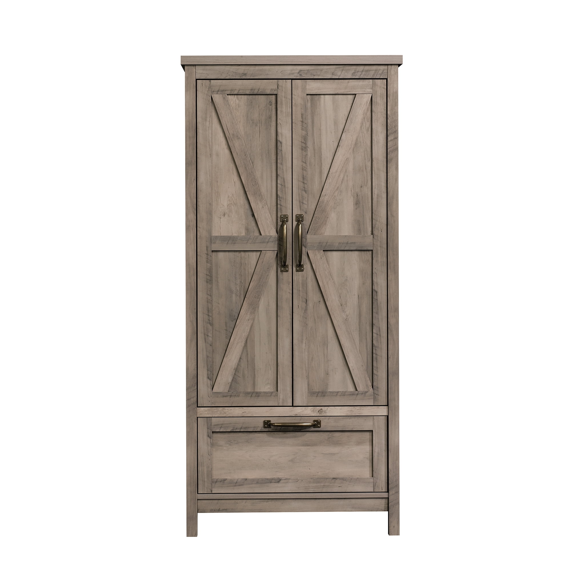 Better Homes & Gardens Modern Farmhouse Armoire, Rustic Gray Finish