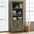 thumbnail image 1 of Better Homes & Gardens Modern Farmhouse Bookcase with Doors, Gray Finish, 1 of 13