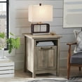 thumbnail interactive-video image 1 of Better Homes & Gardens Modern Farmhouse Side Table with USB, Rustic Gray Finish, 1 of 10