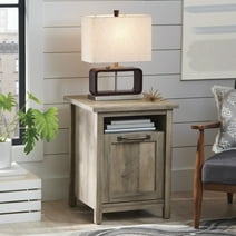Better Homes & Gardens Modern Farmhouse Side Table with USB, Rustic Gray Finish