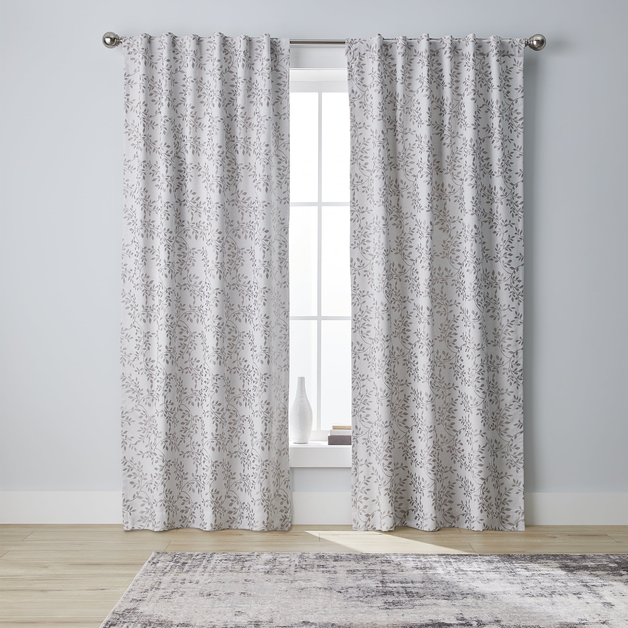 Better Homes & Gardens Leaves Rod Pocket Blackout Curtain Panel